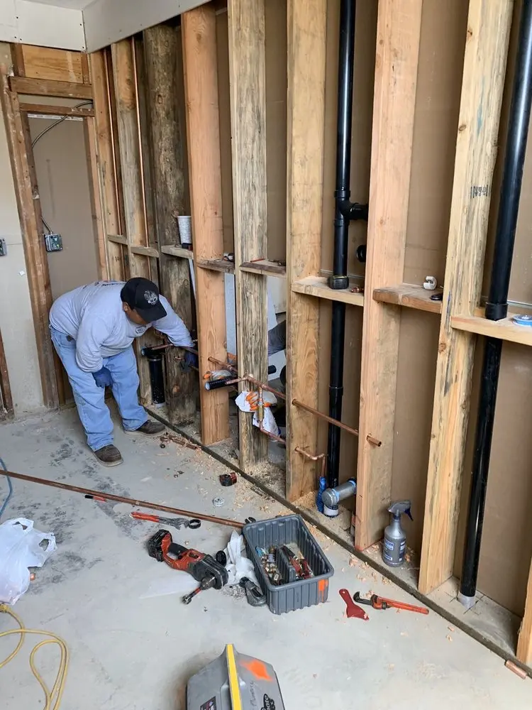 Commercial rough-in plumbing for Water Heater Replacement in East Side Commercial Area